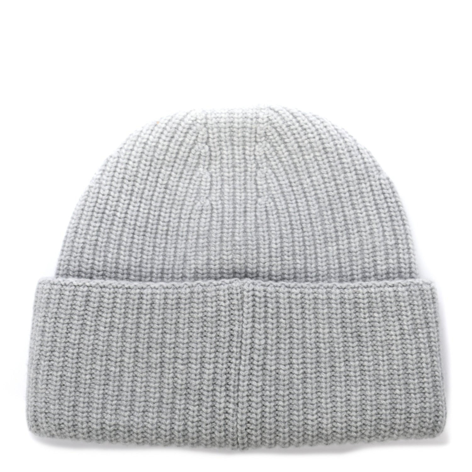 Chanel Wool Cashmere CC Beanie Hat Light Grey Fuchsia 3 of 5