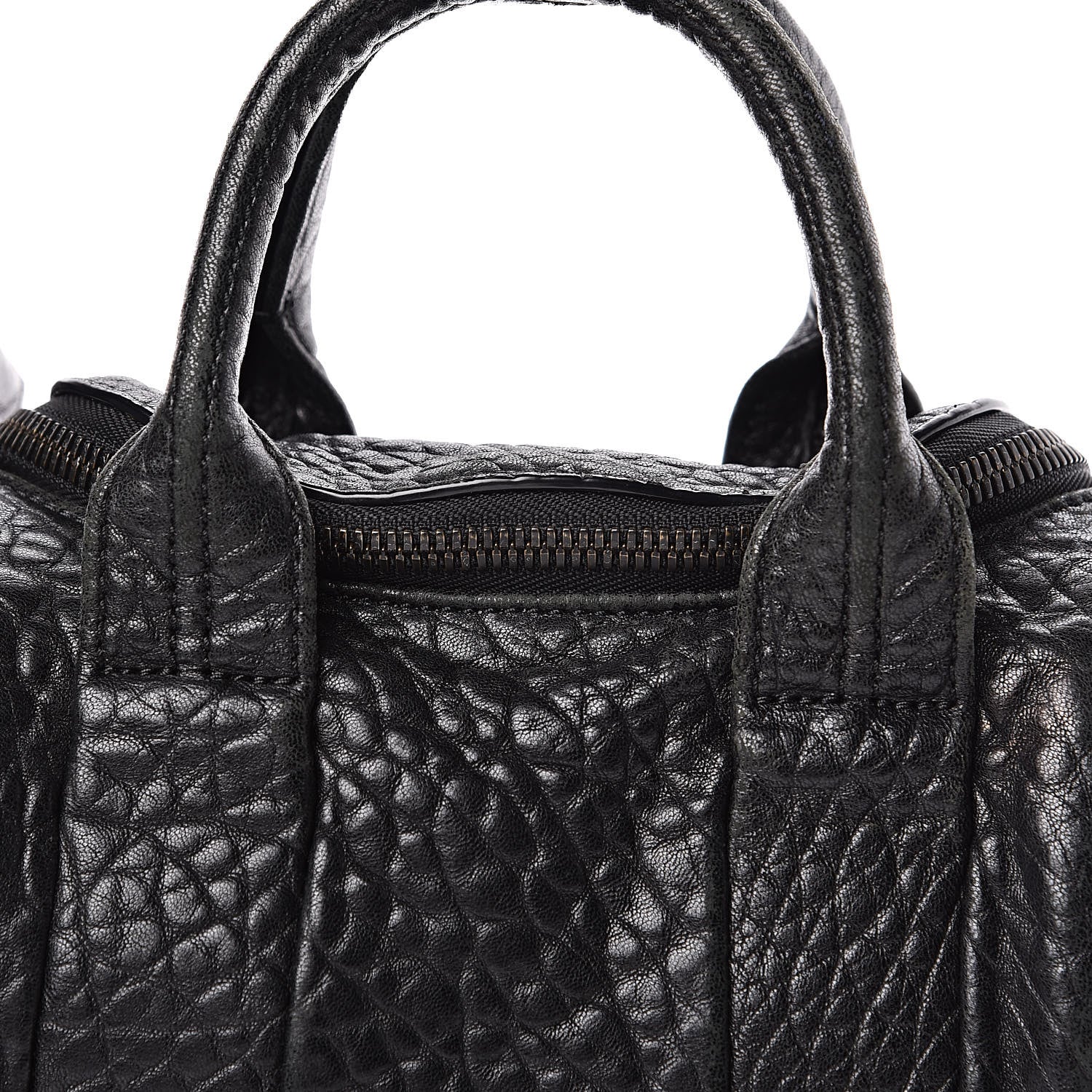 Alexander Wang Pebbled Lambskin Mini Rockie Black Matte Black Hardware 11 of 12