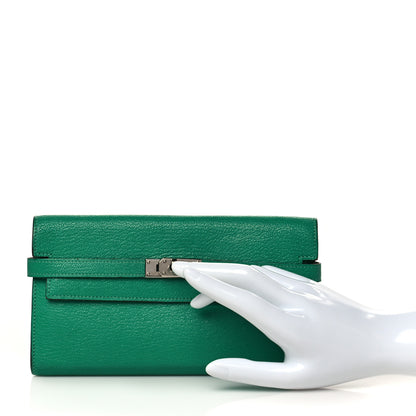 Hermes Chevre Mysore Kelly Longue Wallet Menthe 2 of 12