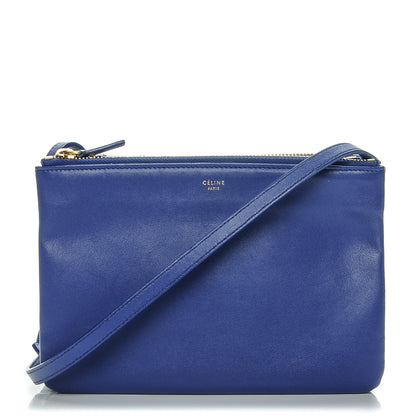 Celine Lambskin Small Trio Crossbody Bag Indigo 1 of 7