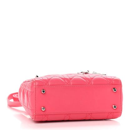 Christian Dior Lambskin Cannage Mini Lady Dior Pink 3 of 13