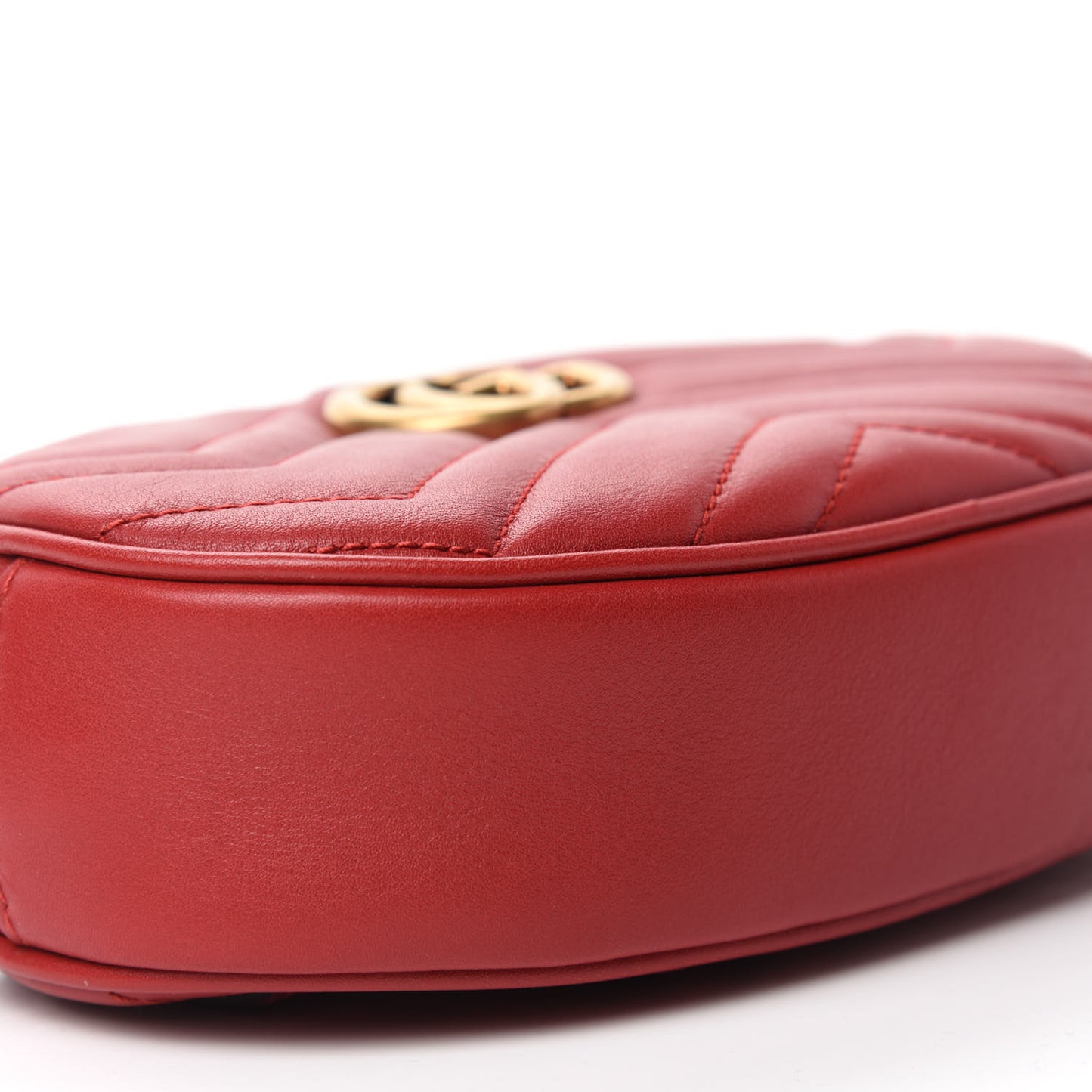 Calfskin Matelasse GG Marmont Belt Bag 85 34 Hibiscus Red