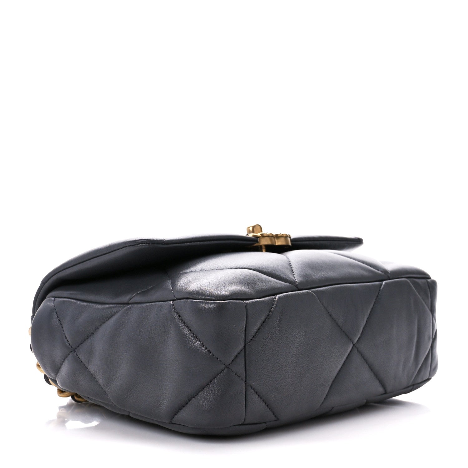Chanel Lambskin Quilted Medium Chanel 19 Flap Dark Grey 4 of 10
