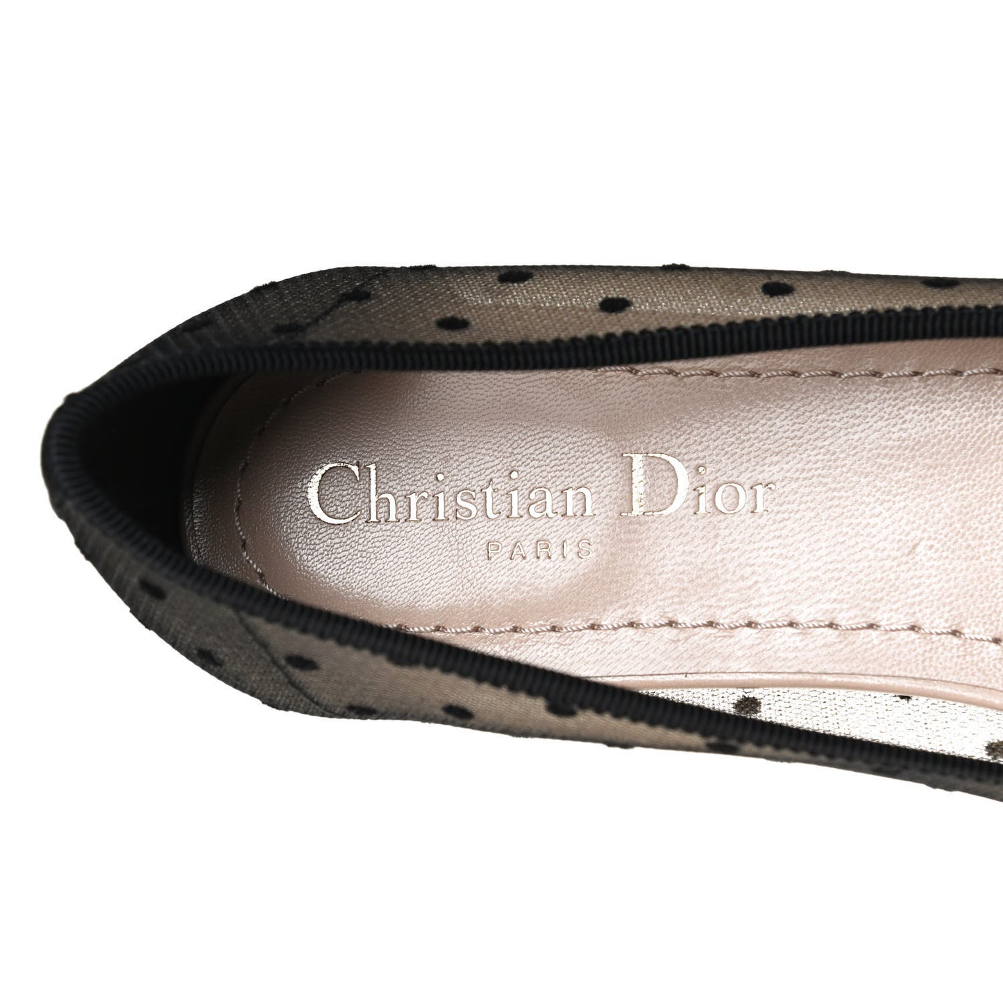 Swiss Tulle Dotted Miss J'Adior Ballet Pumps 38.5 Black Nude