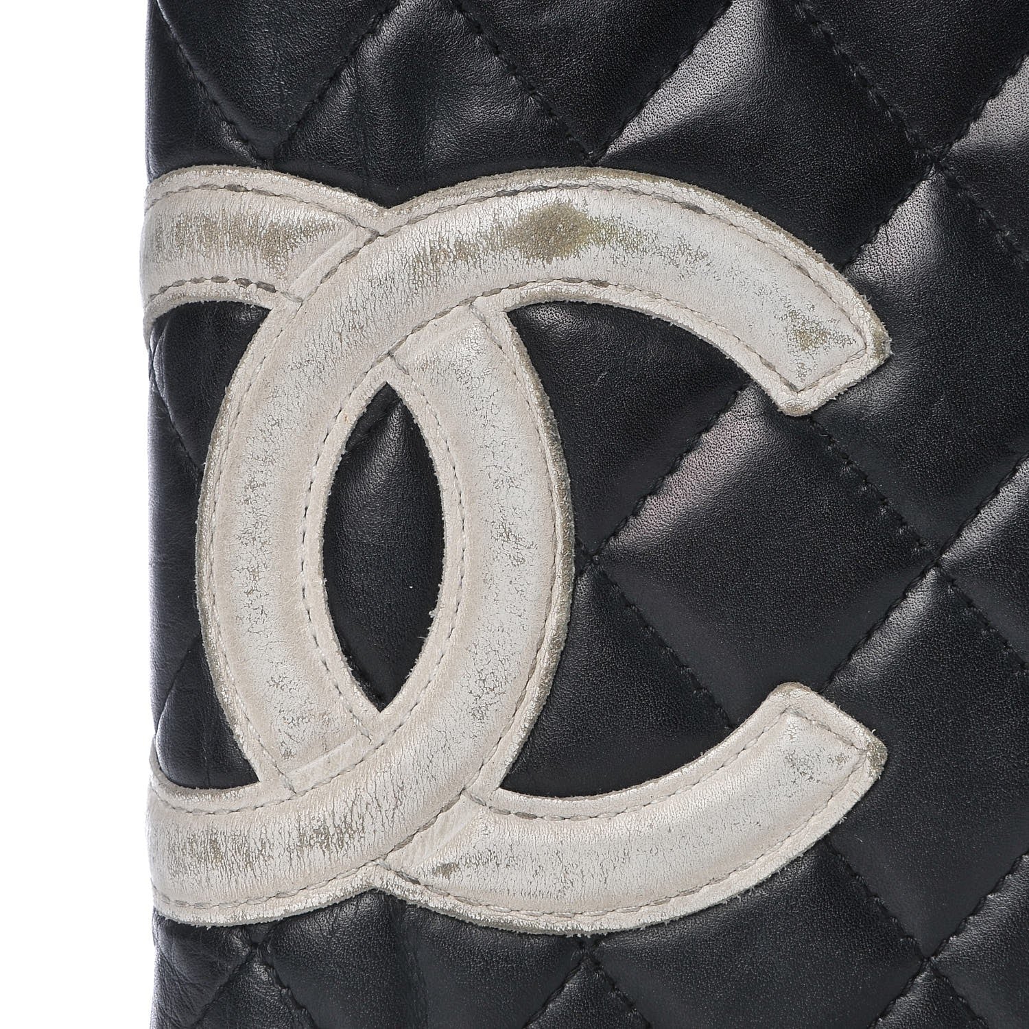 Chanel Calfskin Quilted Cambon Yen Wallet Black White 19 of 19