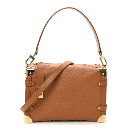 Louis Vuitton Calfskin Debossed Monogram Side Trunk Tan 1 of 9
