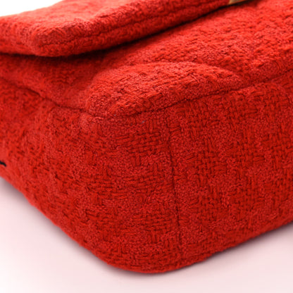 Chanel Tweed Quilted Medium Chanel 19 Flap Red 10 of 12