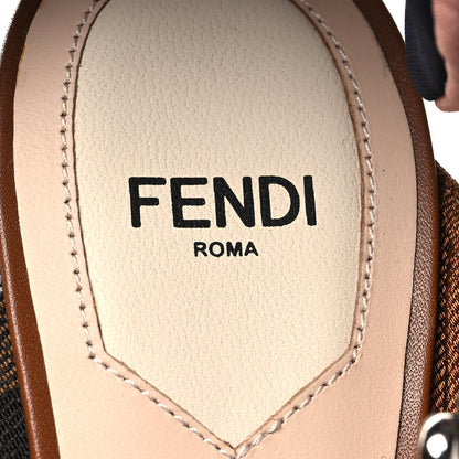 Fendi PVC Vitello FF Colibri 85mm Slingback Pumps 35 Transparent White Cuoio Avana 7 of 8