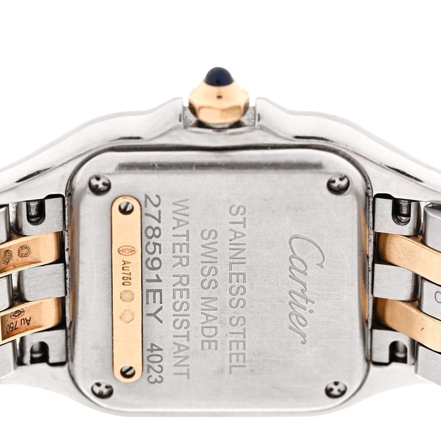 Stainless Steel 18K Yellow Gold 22mm Panthere Quartz Watch
