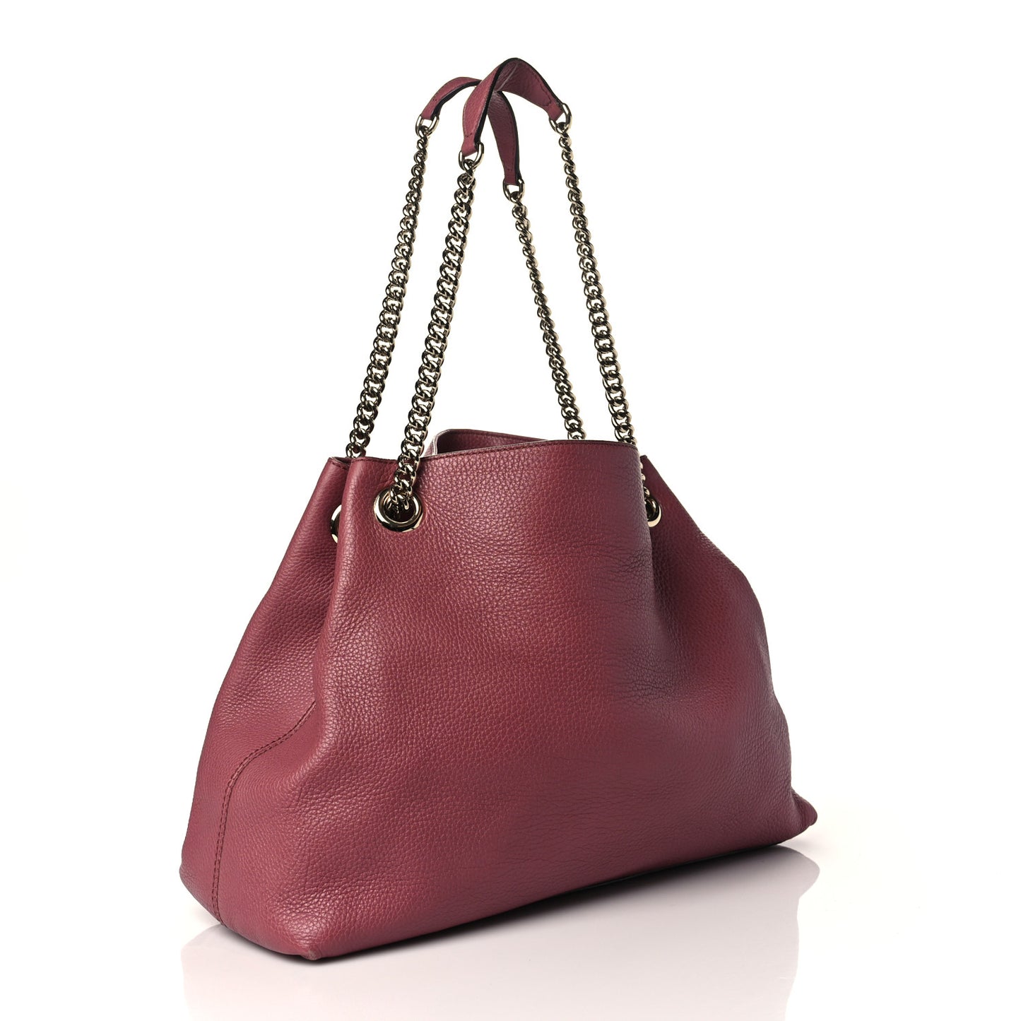 Pebbled Calfskin Medium Soho Chain Shoulder Bag Peonia Flower