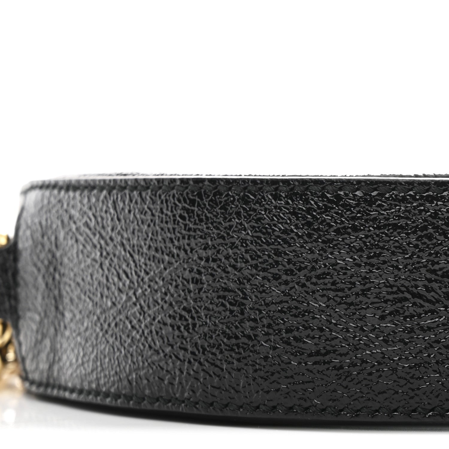 Gucci Suede Patent Web Mini Ophidia Round Shoulder Bag Black 9 of 11