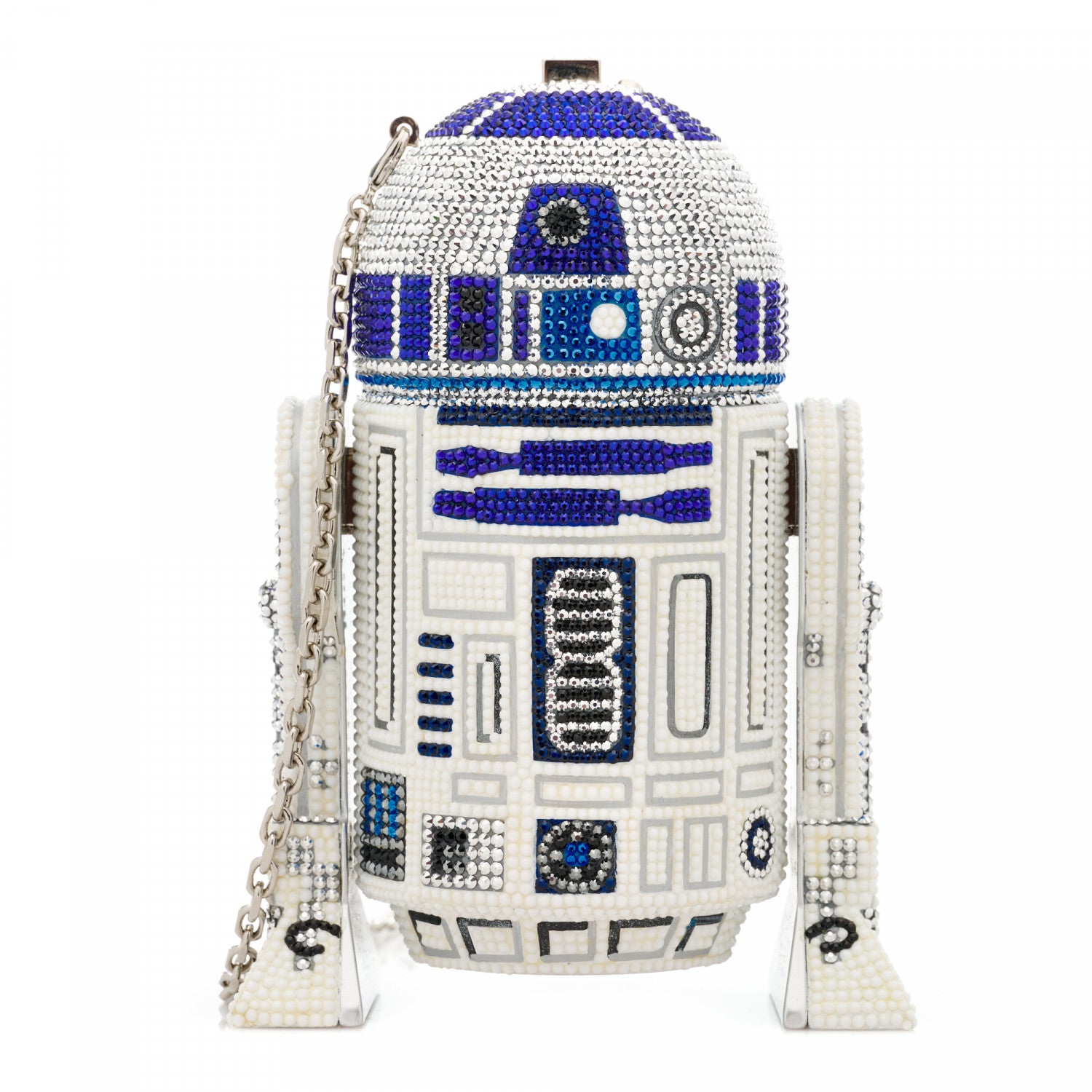 Judith Leiber x STAR WARS Crystal R2D2 Minaudiere Clutch Silver Multicolor 1 of 13