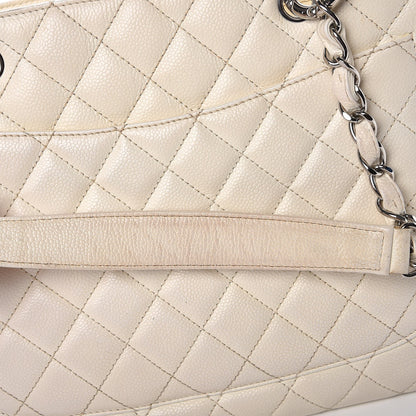 Chanel Caviar Quilted Grand Shopping Tote GST White 13 of 20