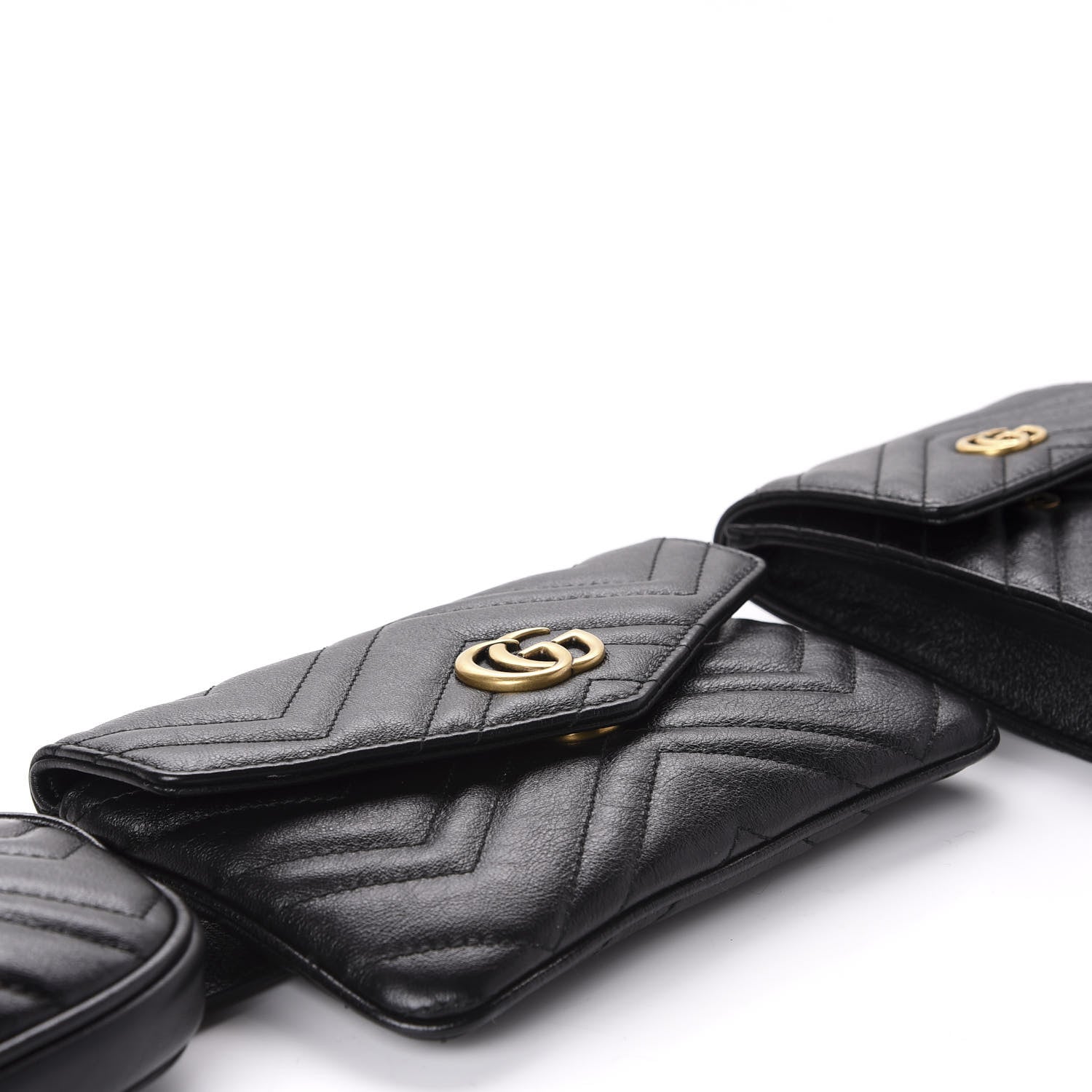 Gucci Calfskin Matelasse GG Marmont 2.0 Multi Belt Bag 85 34 Black 6 of 17