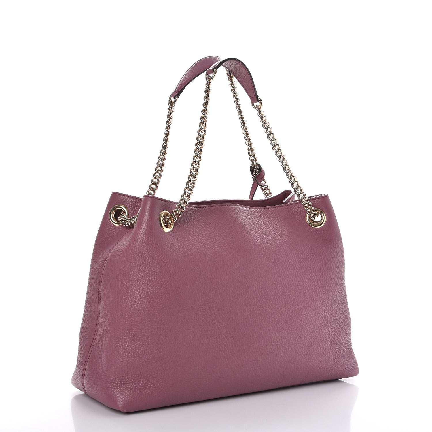 Gucci Pebbled Calfskin Medium Soho Chain Shoulder Bag Peonia Flower 3 of 7