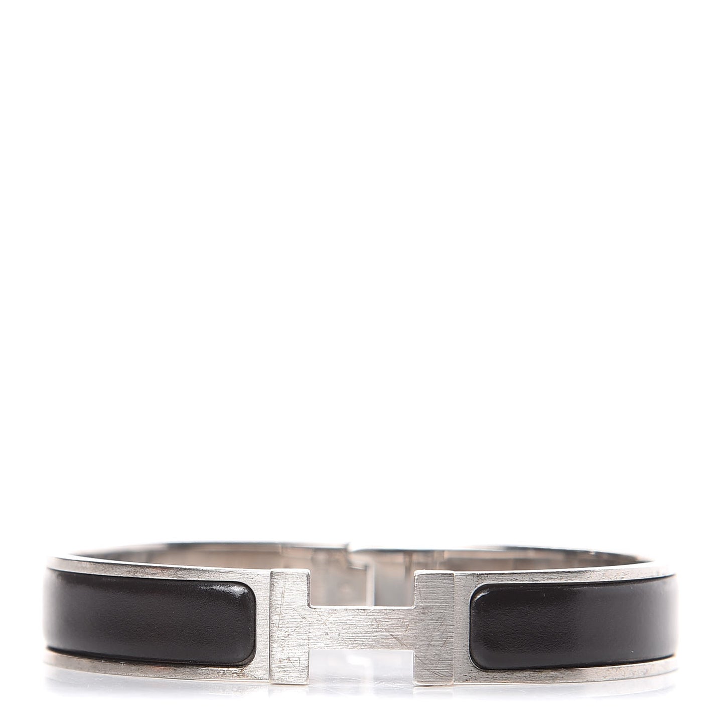 Matte Enamel Narrow Clic Clac HH Bracelet GM Black