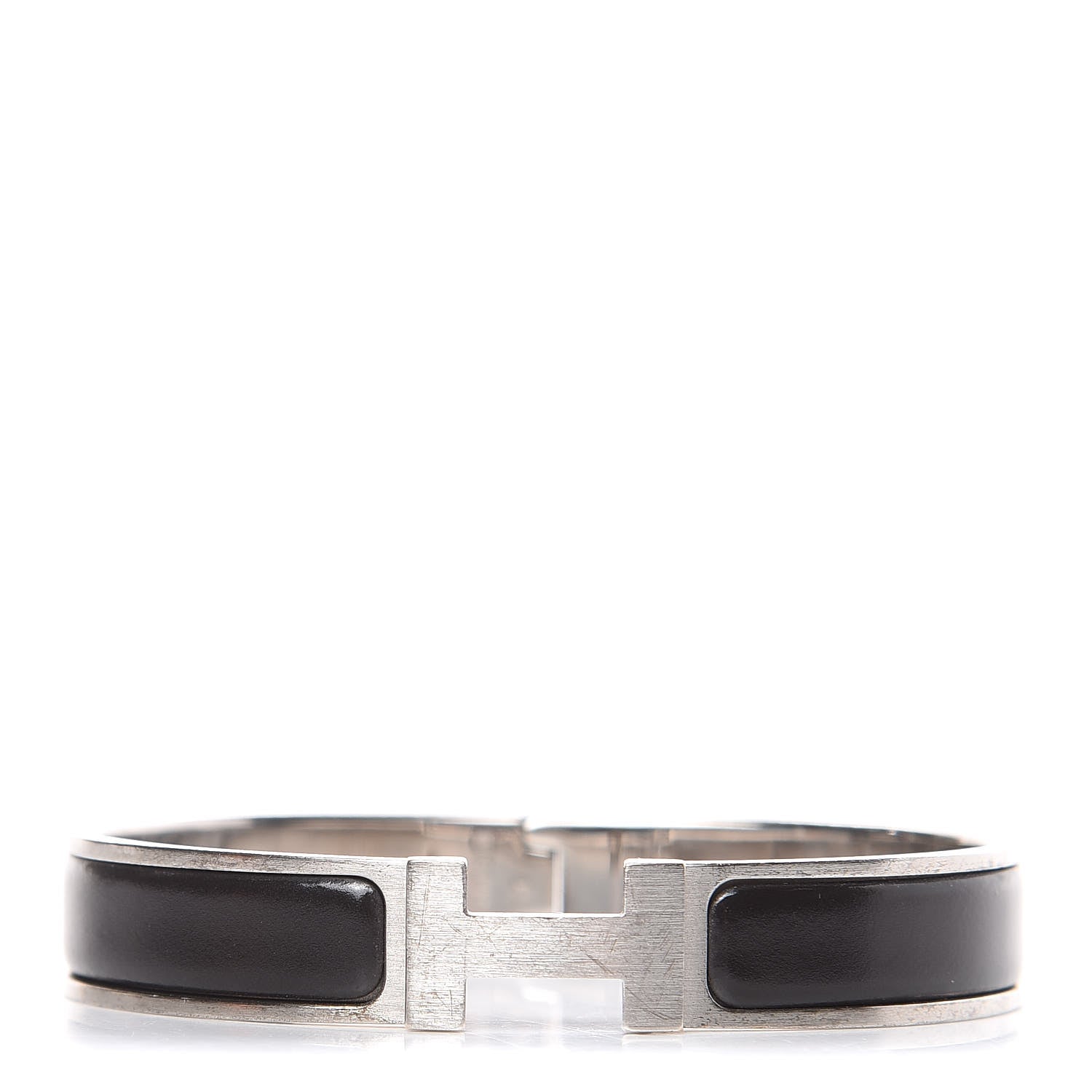 Hermes Matte Enamel Narrow Clic Clac HH Bracelet GM Black 1 of 6