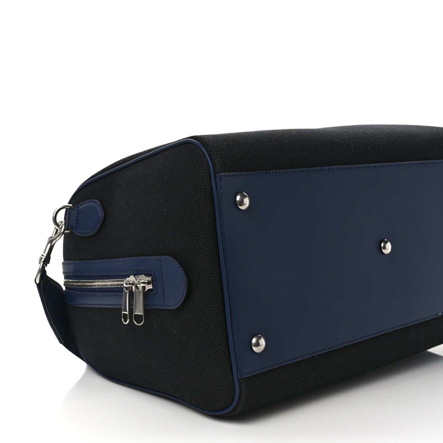 Gucci Canvas Calfskin Gucci Print Logo Large Duffle Bag Blue 6 of 9