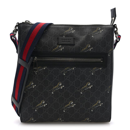 Gucci GG Supreme Monogram Tigers Web Messenger Bag Black Multicolor 1 of 10