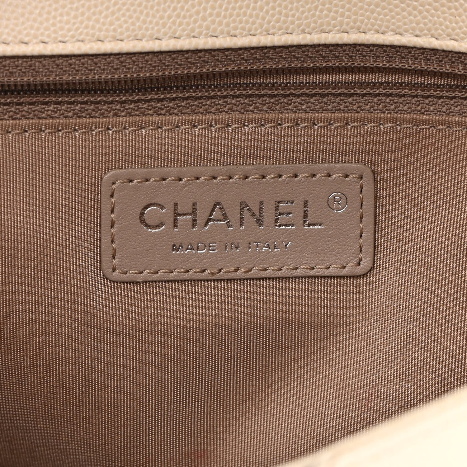 Chanel Caviar Macro Chevron Single Flap White 6 of 17
