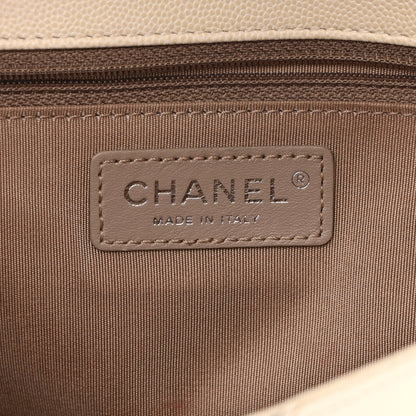 Chanel Caviar Macro Chevron Single Flap White 6 of 17
