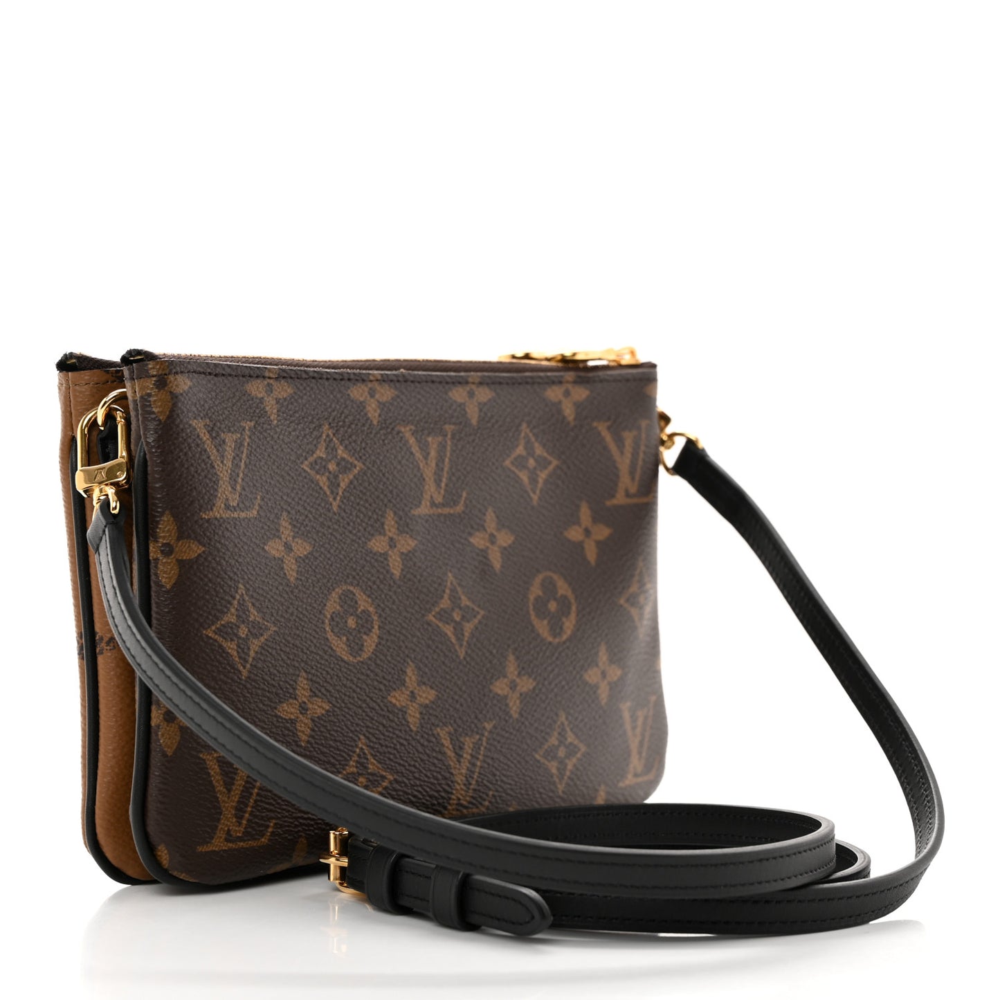 Reverse Monogram Giant Double Zip Pochette
