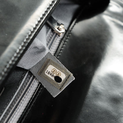 Chanel Glazed Calfskin Large Boy Flap Black 8 of 8