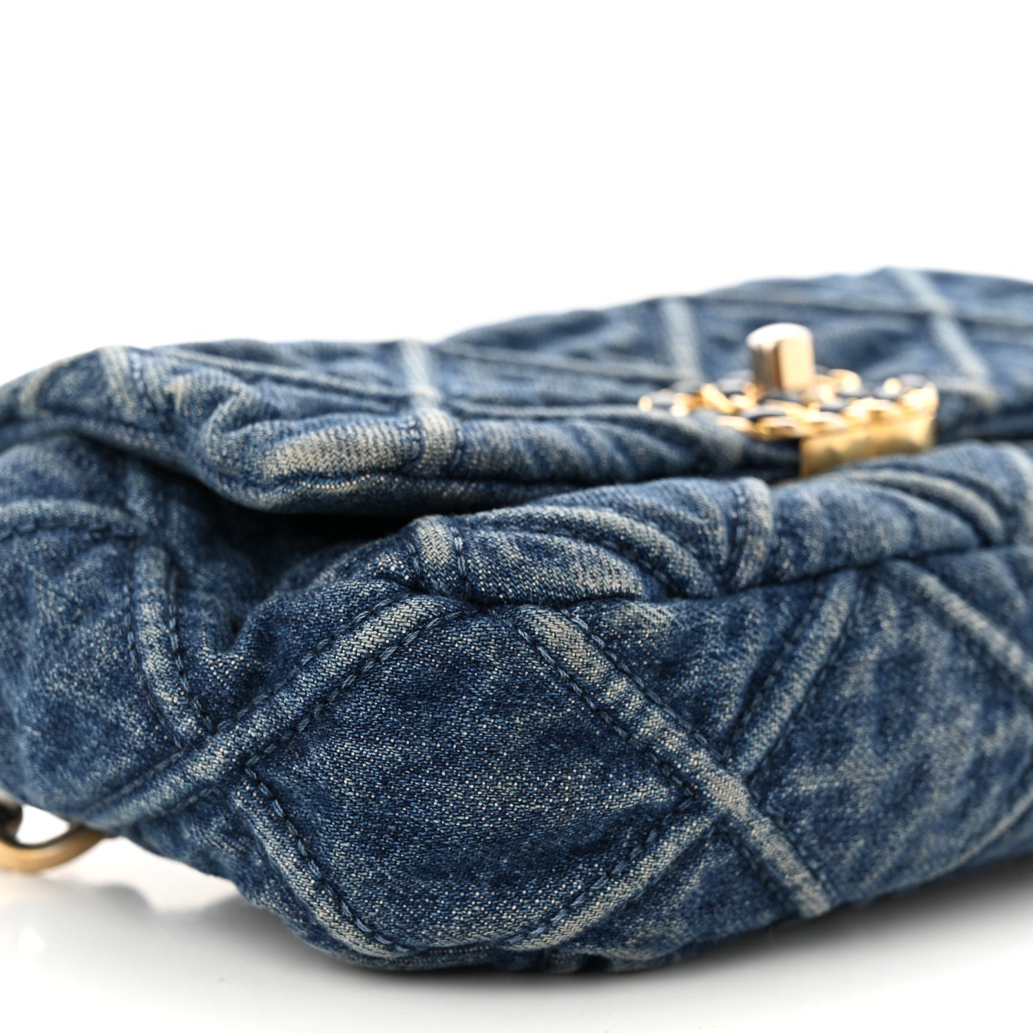 Chanel Denim Quilted Chanel 19 Belt Bag Blue 9 of 11