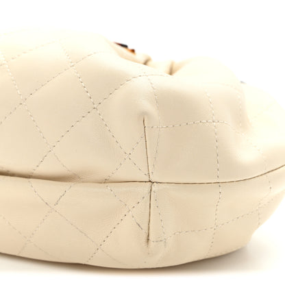 Chanel Lambskin Plexiglass Tortoise Shell Quilted Small Pouch Light Beige 11 of 11