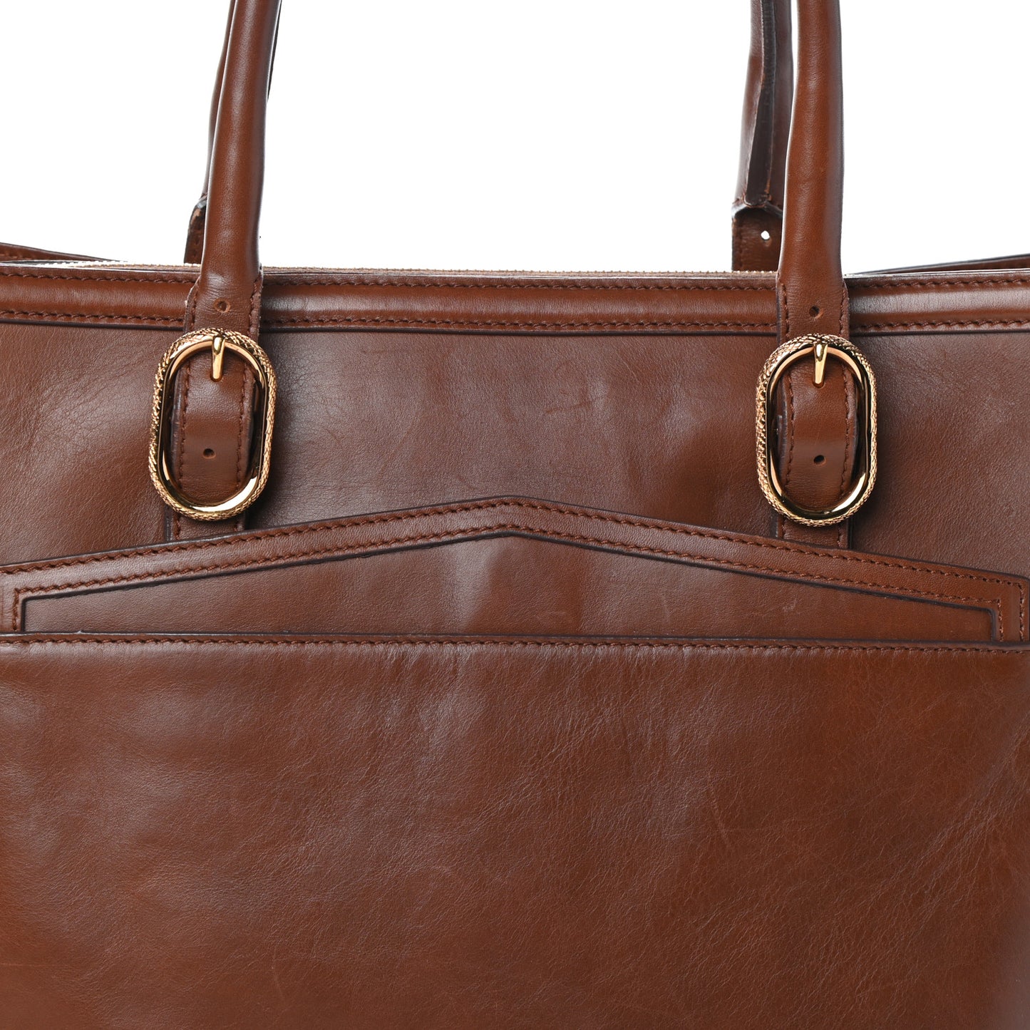 Calfskin Farida Shopping Bag Havane