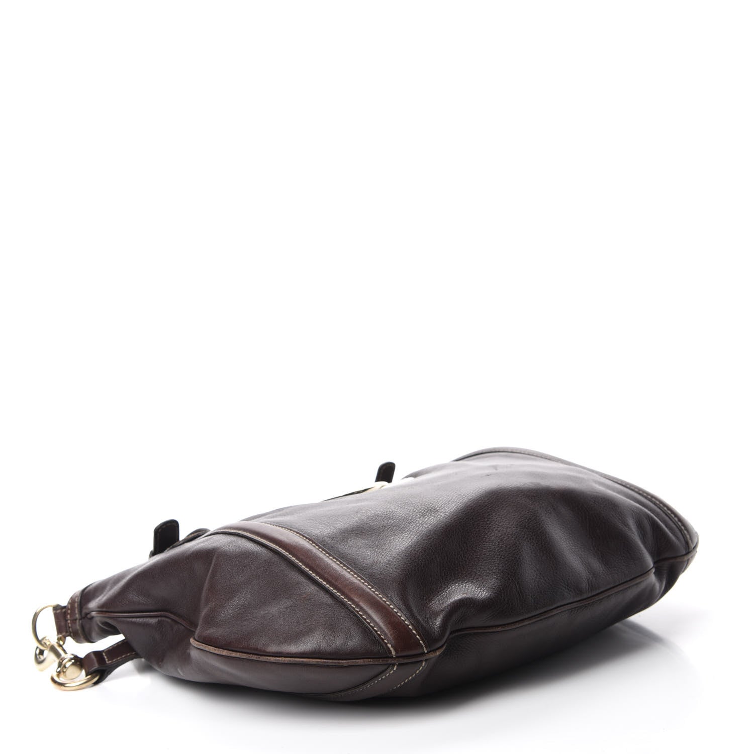 Gucci Calfskin Medium Britt Tote Dark Brown 4 of 14