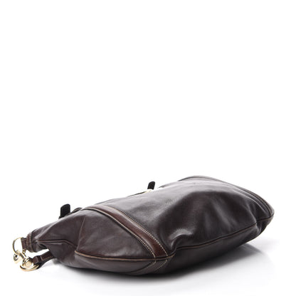 Gucci Calfskin Medium Britt Tote Dark Brown 4 of 14