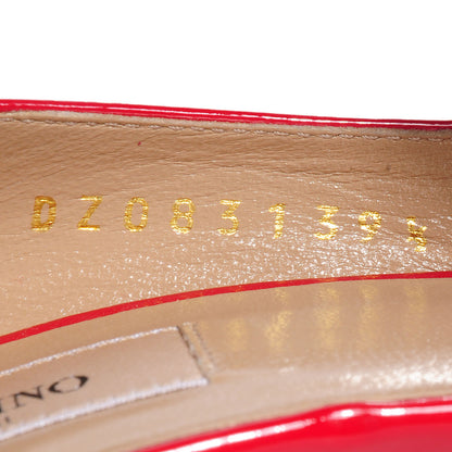 Valentino Garavani Patent Couture Bow Peep Toe d'Orsay 15/110mm Pumps 39.5 Rosso Valentino 7 of 8