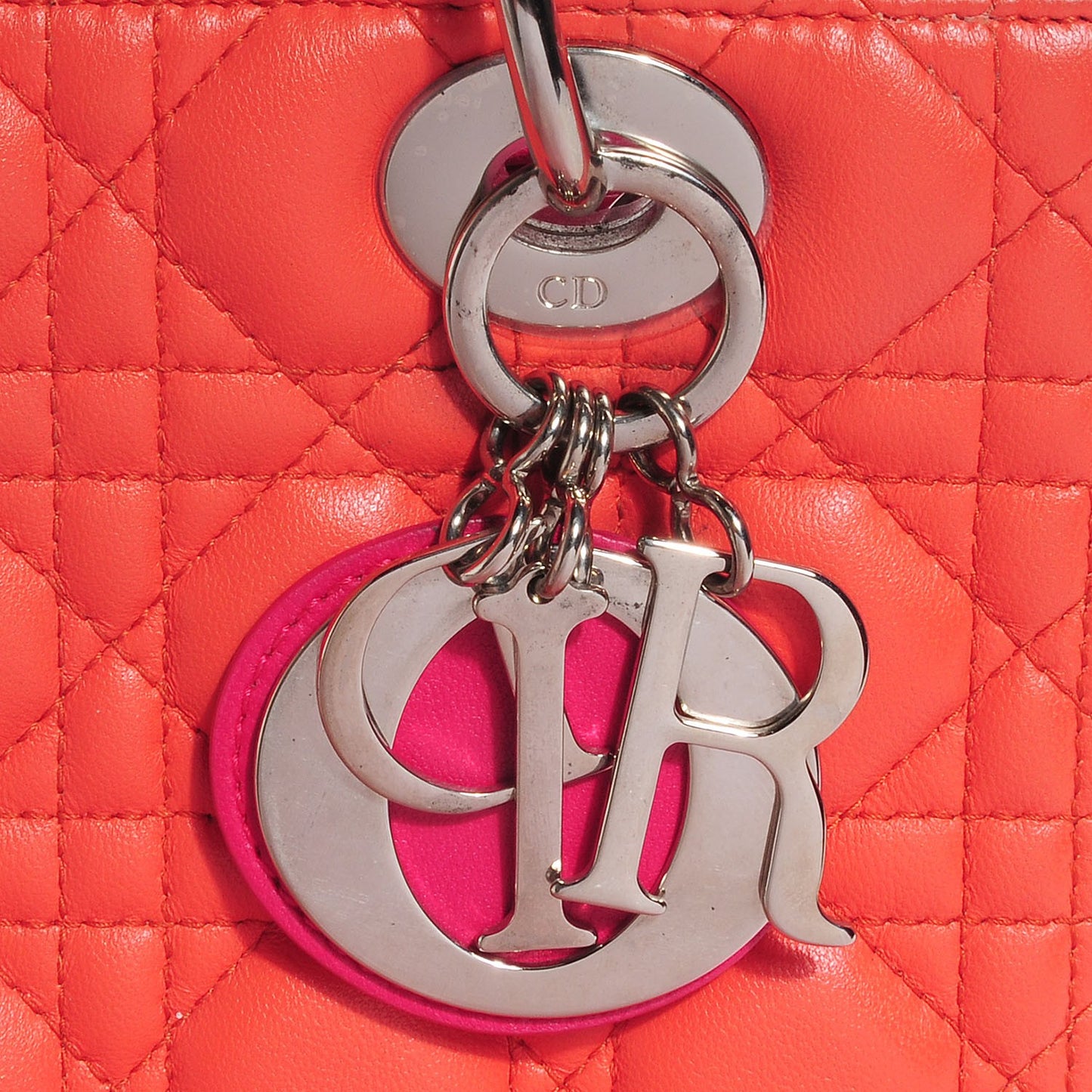 Lambskin Cannage Medium Tri-Color Lady Dior