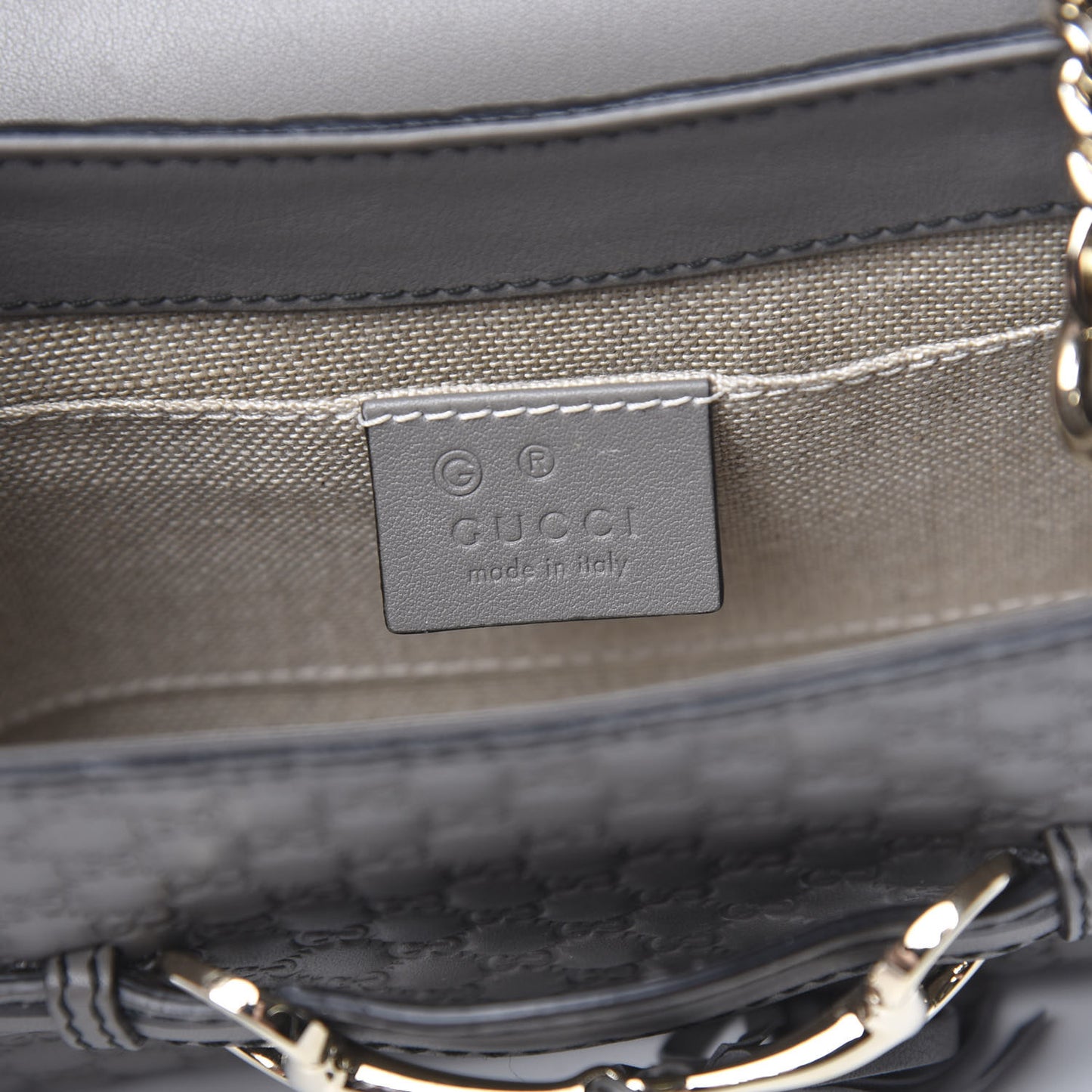 Soft Microguccissima Mini Emily Chain Shoulder Bag Loess