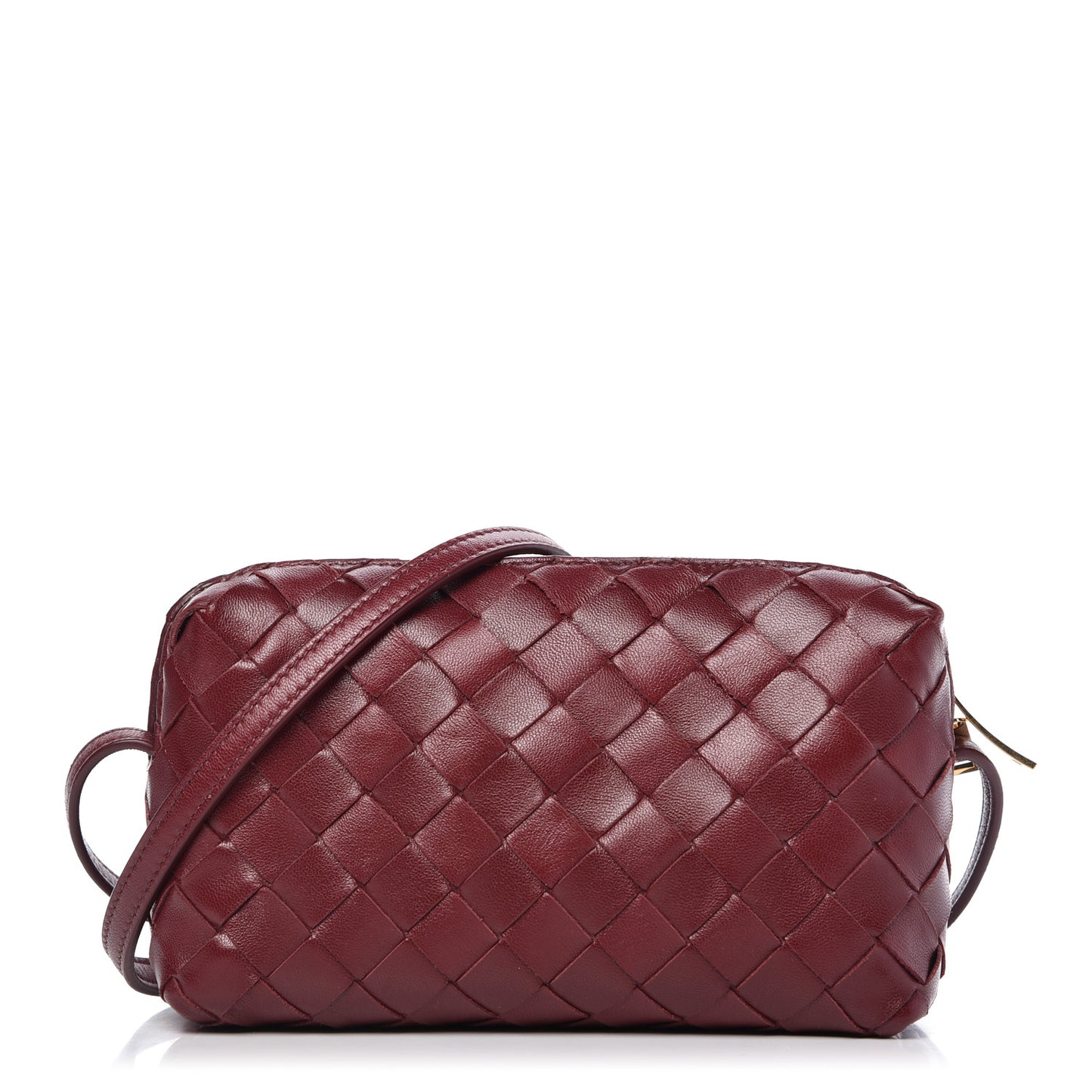 Nappa Intrecciato Mini Crossbody Bordeaux