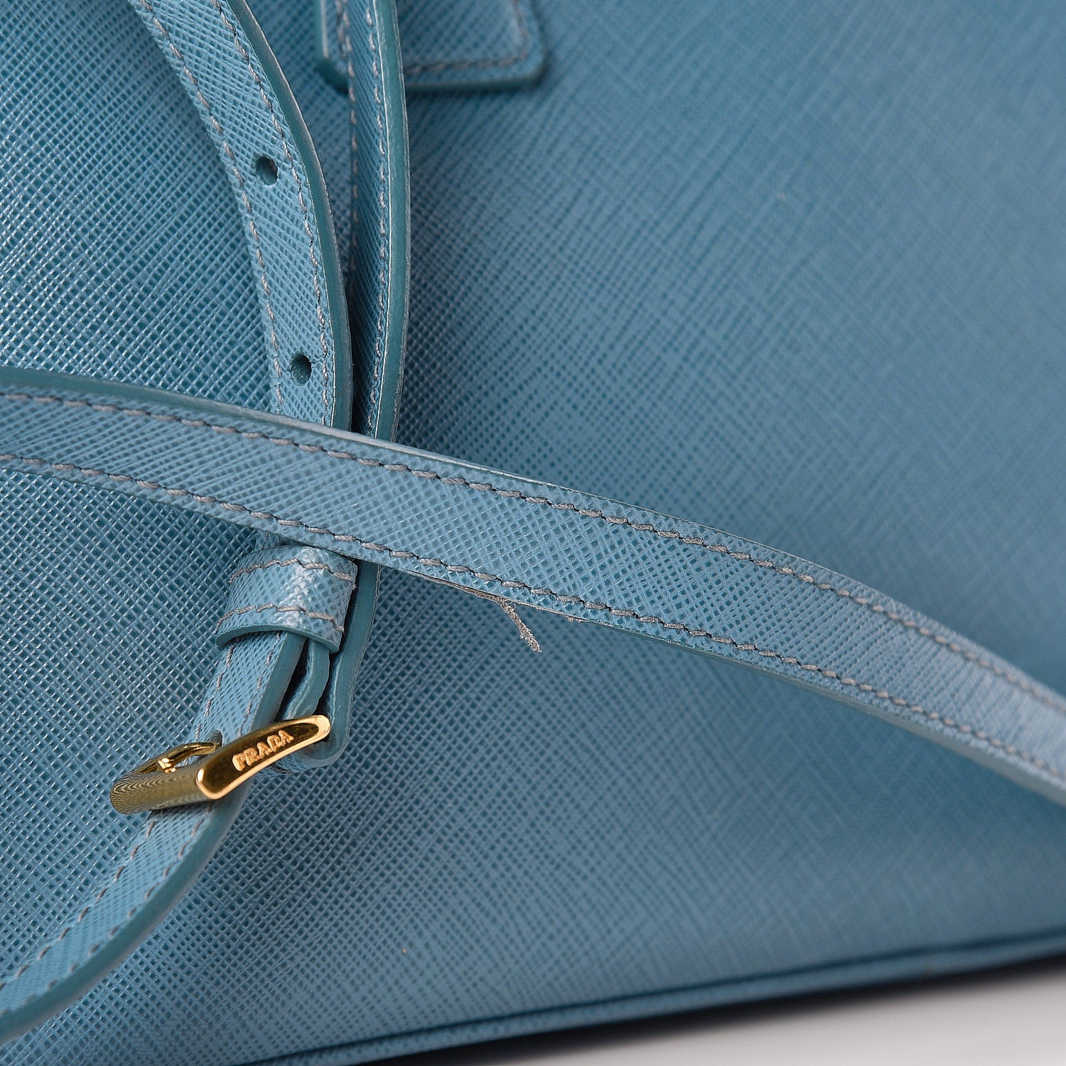 Prada Saffiano Galleria Small Double Zip Tote Turchese 13 of 17