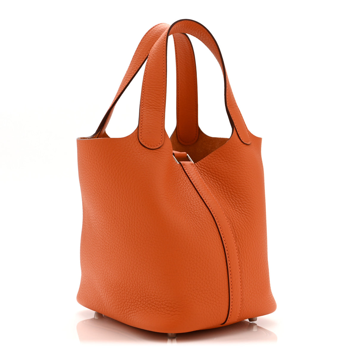 Hermes Taurillon Clemence Picotin Lock 18 PM Orange 3 of 10