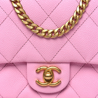 Chanel Caviar Quilted Mini Sweetheart Flap Lilac 8 of 11