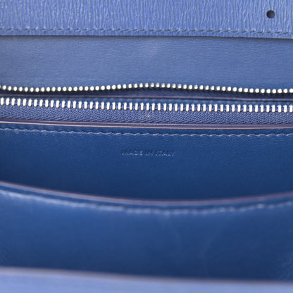 Celine Liege Calfskin Medium Classic Box Flap Bag Blue 7 of 10