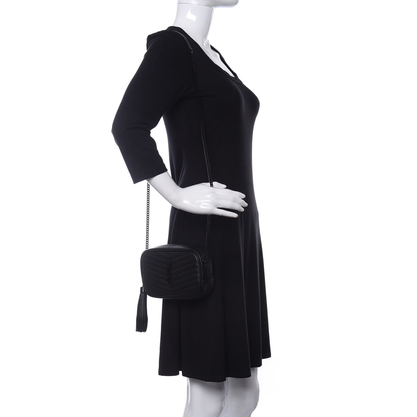 Grain De Poudre Matelasse Monogram Mini Lou Camera Bag Black