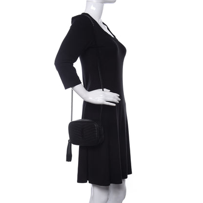 Saint Laurent Grain De Poudre Matelasse Monogram Mini Lou Camera Bag Black 2 of 10