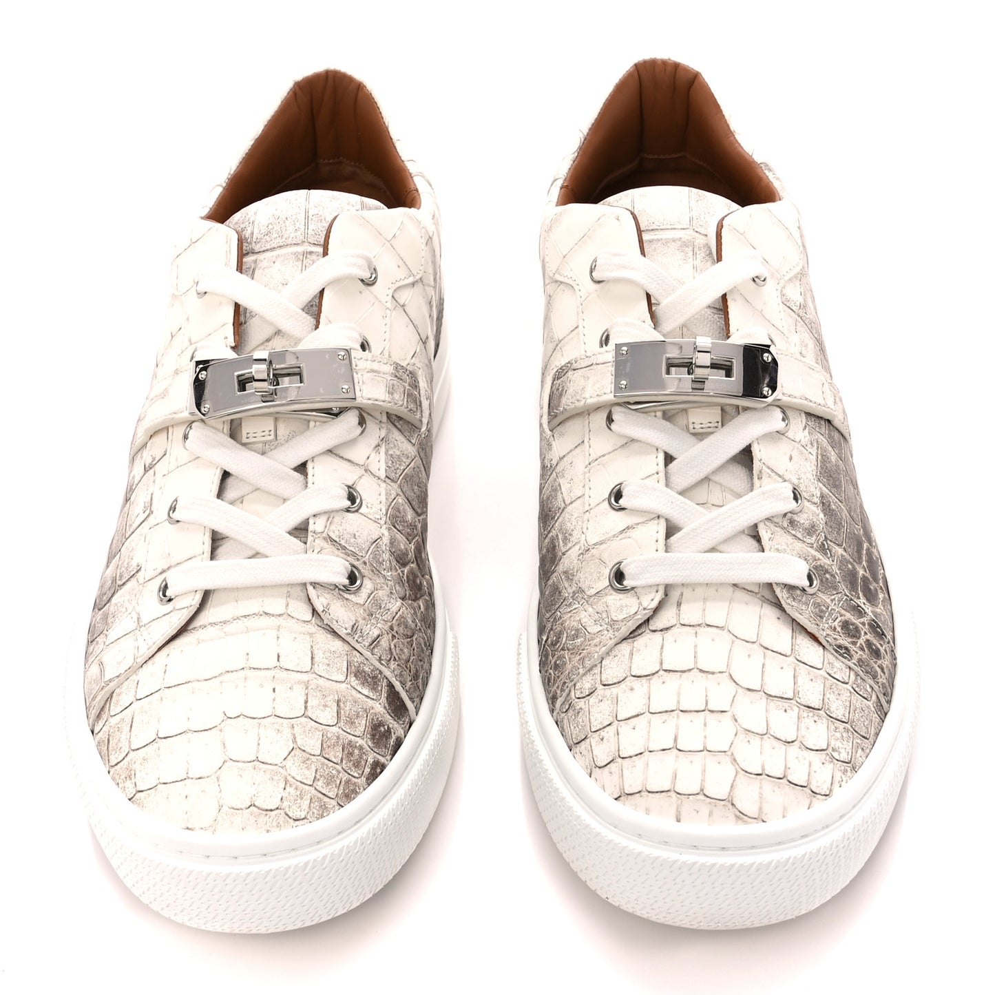 Matte Niloticus Crocodile Himalaya Mens Day Sneaker 43.5 Blanc