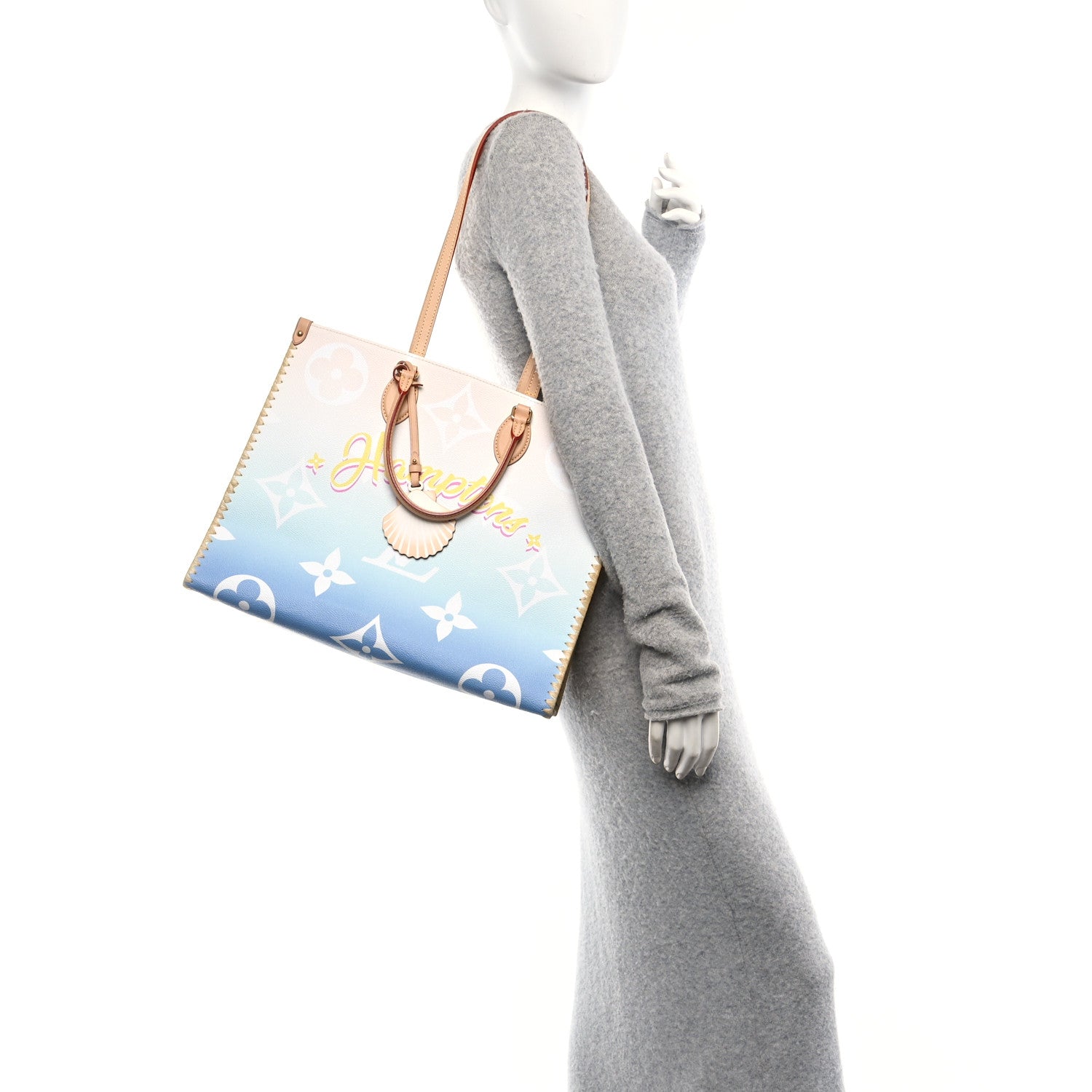 Louis Vuitton Monogram Giant Raffia Hamptons By The Pool Onthego GM Blue 2 of 9
