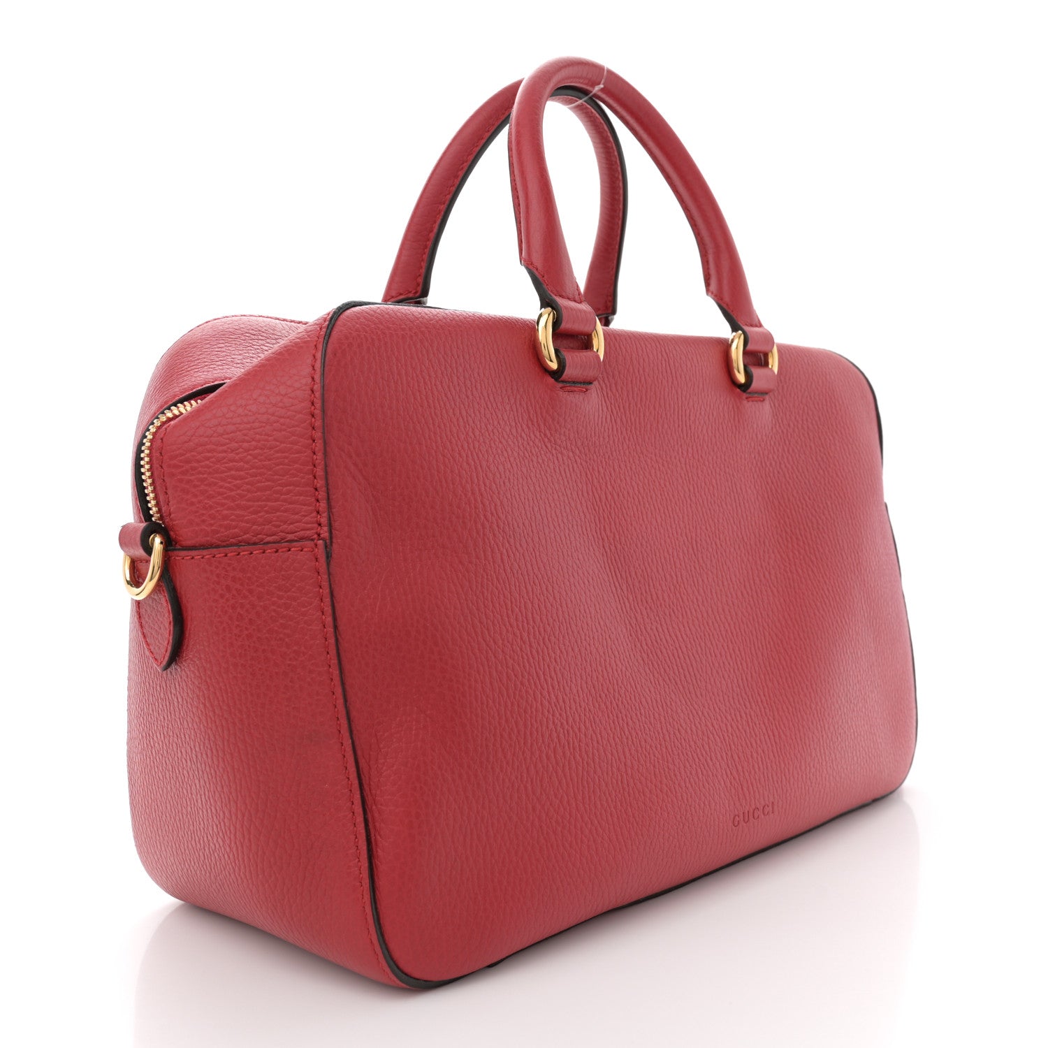 Gucci Calfskin Sylvie Web Kingsnake Print Top Handle Shoulder Bag Red 3 of 11