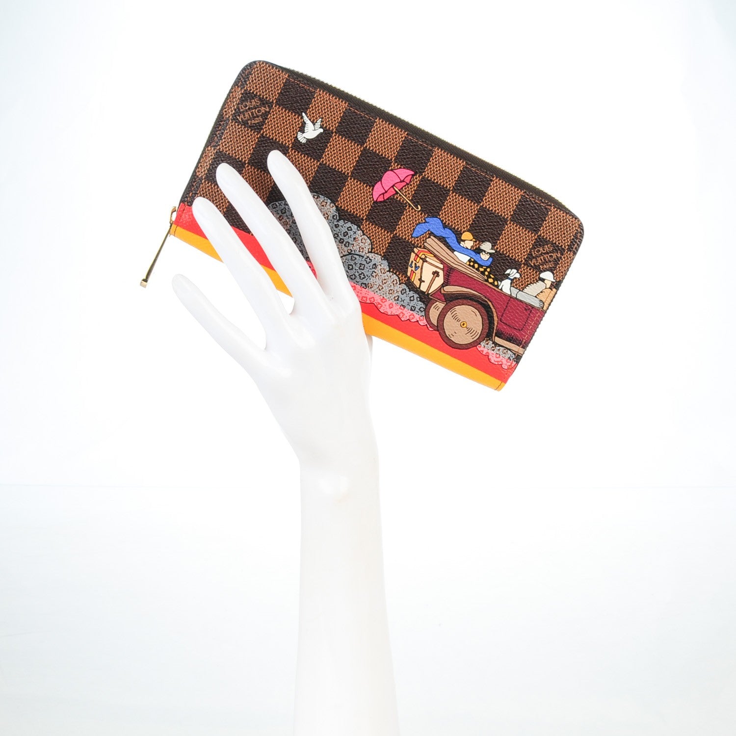 Louis Vuitton Damier Ebene 2015 Christmas Animation Zippy Wallet Poppy 2 of 7