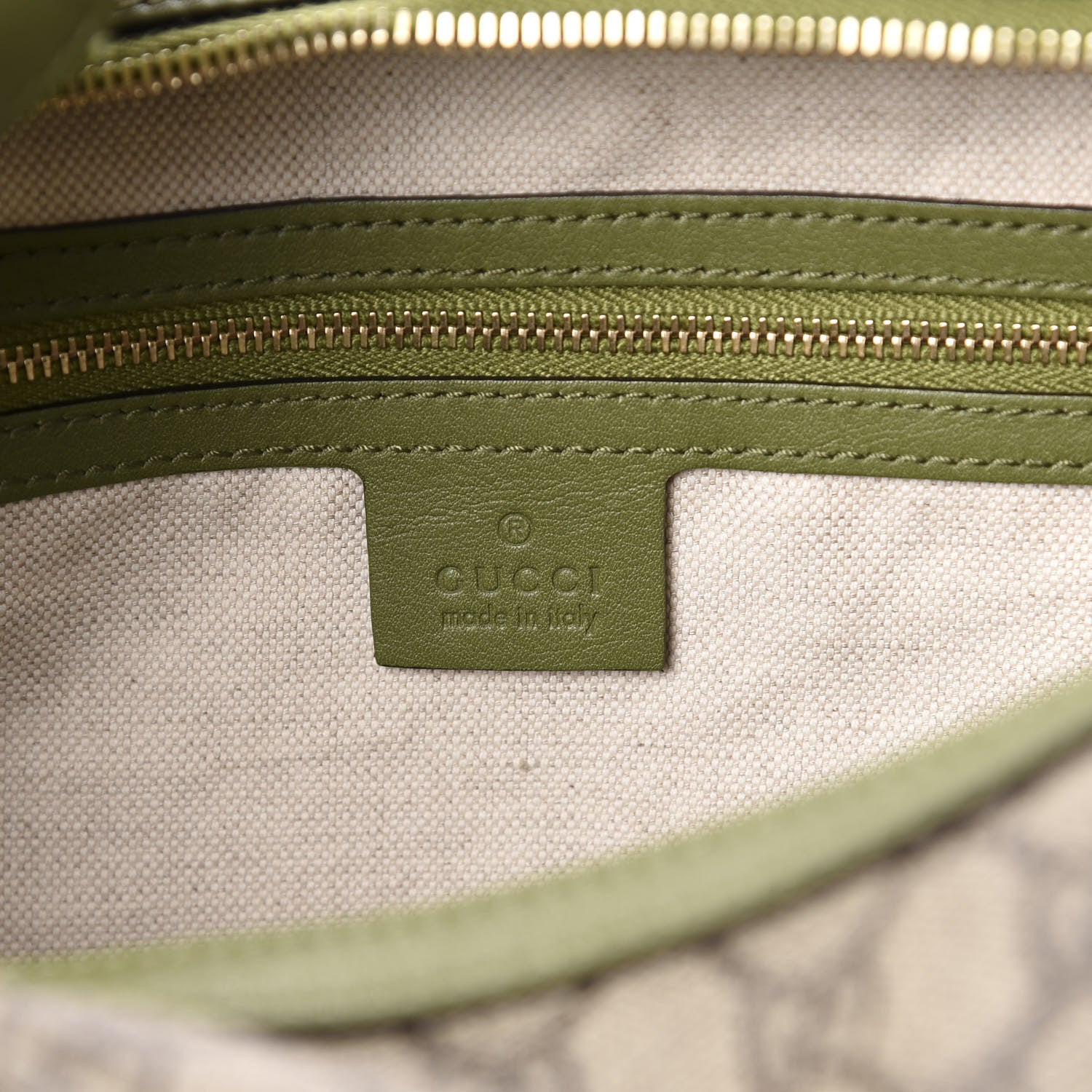Gucci GG Supreme Monogram Margaux Calfskin Medium Nice Hobo Beige Ebony Green 8 of 10
