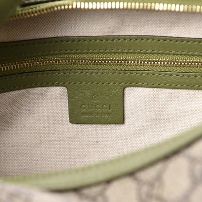 Gucci GG Supreme Monogram Margaux Calfskin Medium Nice Hobo Beige Ebony Green 8 of 10