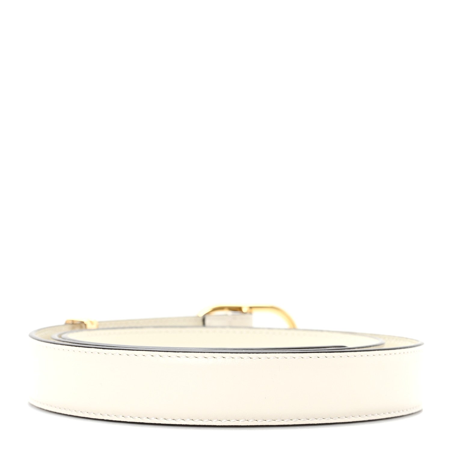 Gucci Plutone Calfskin Round Interlocking G Belt  100 40 Mystic White 2 of 4