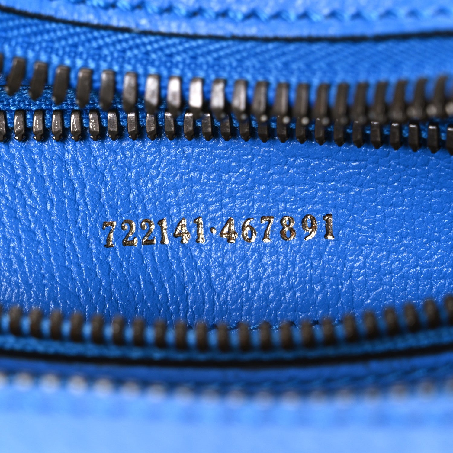 Gucci X ADIDAS Textured Dollar Calfskin Belt Bag Blue 6 of 9